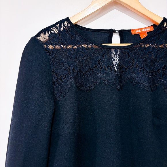 JOE FRESH Black dress with lace at the collar - Picture 2 of 8